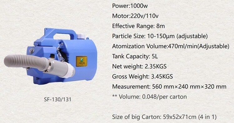 Portable Disinfecting Fogger Sprayer